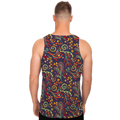 Mandala Floral Bohemian Pattern Print Men's Tank Top