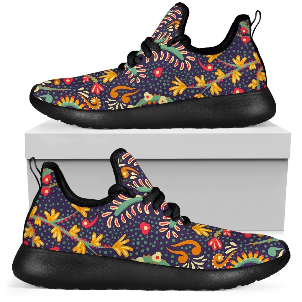 Mandala Floral Bohemian Pattern Print Mesh Knit Shoes GearFrost
