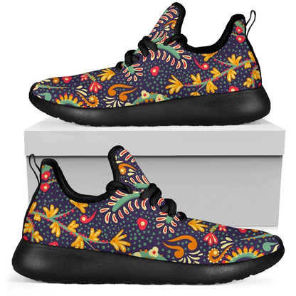Mandala Floral Bohemian Pattern Print Mesh Knit Shoes GearFrost