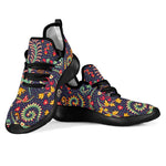 Mandala Floral Bohemian Pattern Print Mesh Knit Shoes GearFrost