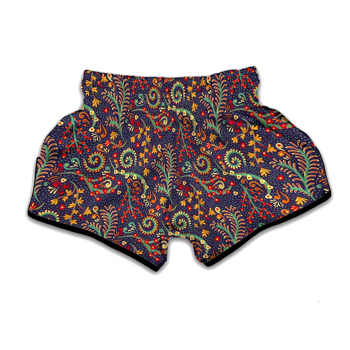 Mandala Floral Bohemian Pattern Print Muay Thai Boxing Shorts