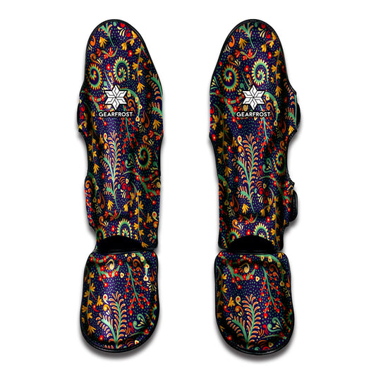 Mandala Floral Bohemian Pattern Print Muay Thai Shin Guard