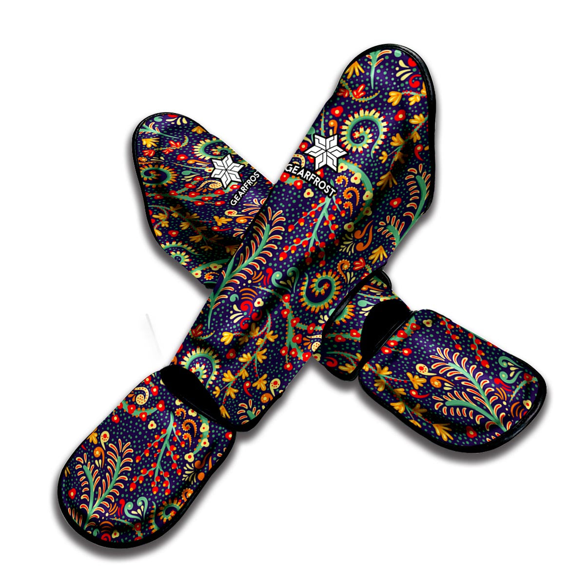 Mandala Floral Bohemian Pattern Print Muay Thai Shin Guard