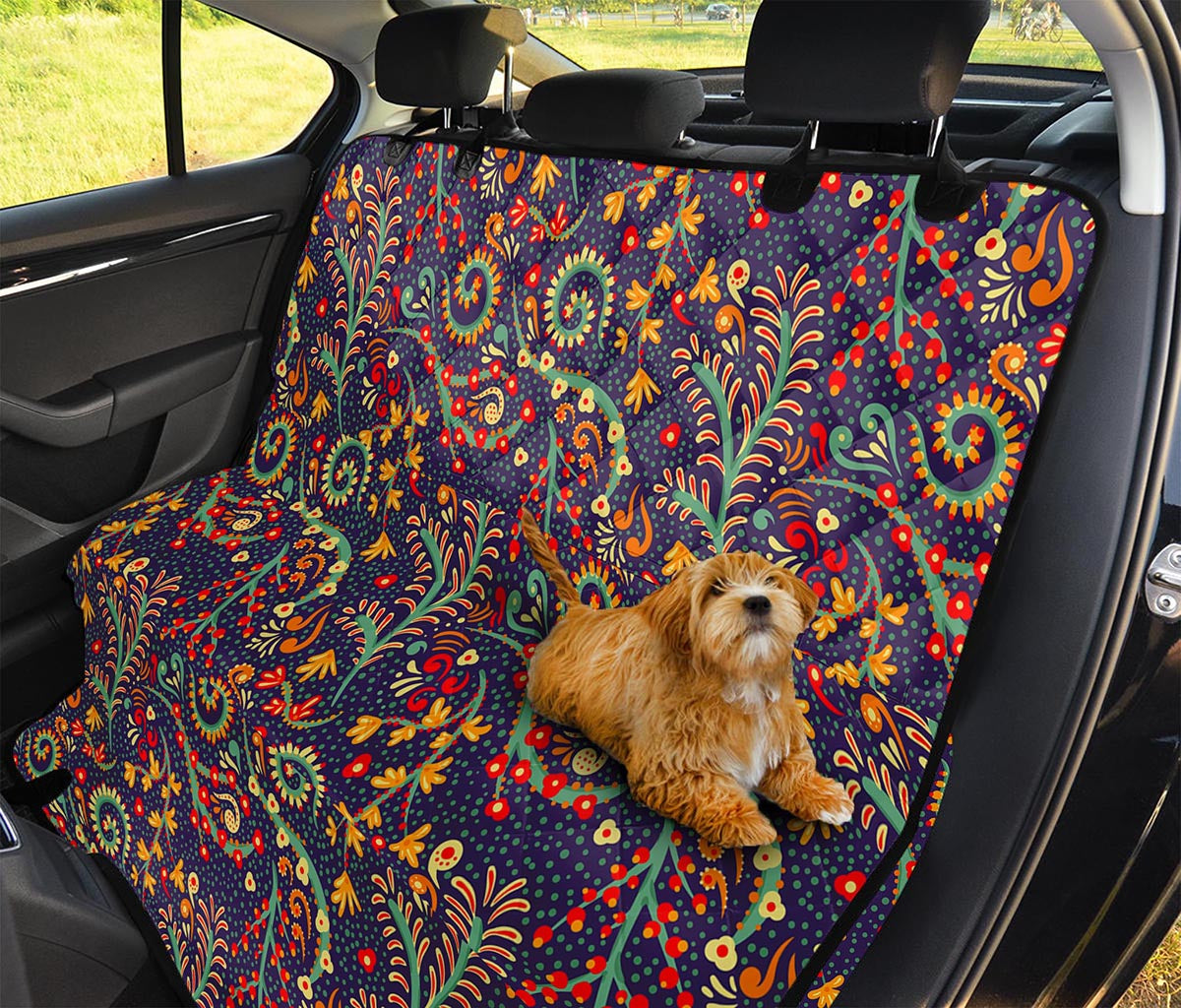 Mandala Floral Bohemian Pattern Print Pet Car Back Seat Cover