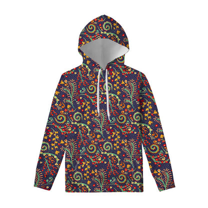 Mandala Floral Bohemian Pattern Print Pullover Hoodie