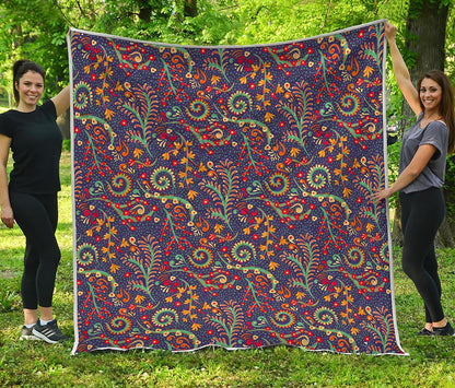 Mandala Floral Bohemian Pattern Print Quilt