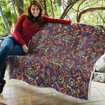 Mandala Floral Bohemian Pattern Print Quilt