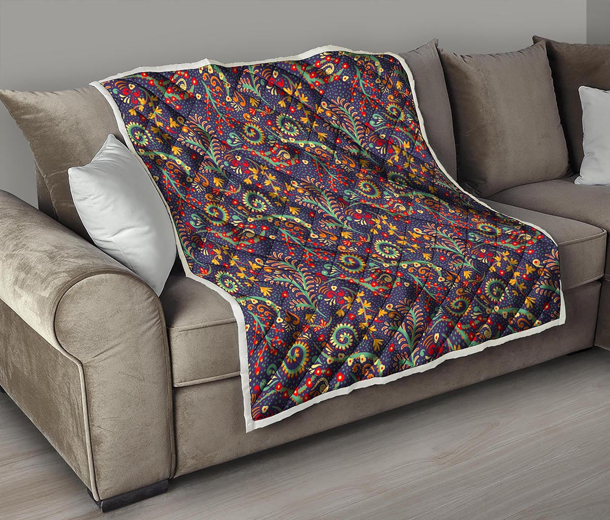 Mandala Floral Bohemian Pattern Print Quilt