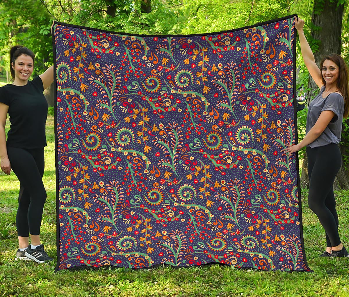 Mandala Floral Bohemian Pattern Print Quilt
