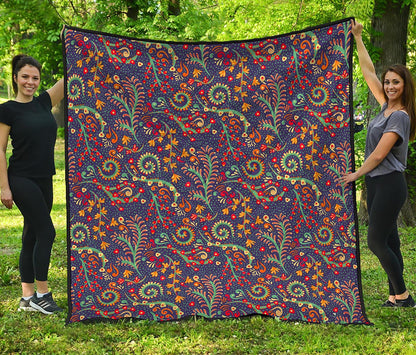 Mandala Floral Bohemian Pattern Print Quilt