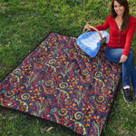 Mandala Floral Bohemian Pattern Print Quilt