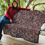 Mandala Floral Bohemian Pattern Print Quilt