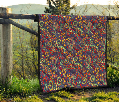 Mandala Floral Bohemian Pattern Print Quilt