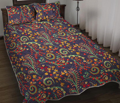 Mandala Floral Bohemian Pattern Print Quilt Bed Set