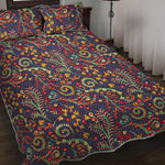 Mandala Floral Bohemian Pattern Print Quilt Bed Set