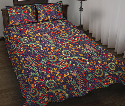 Mandala Floral Bohemian Pattern Print Quilt Bed Set