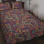 Mandala Floral Bohemian Pattern Print Quilt Bed Set