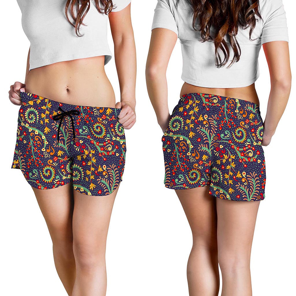 Mandala Floral Bohemian Pattern Print Women's Shorts