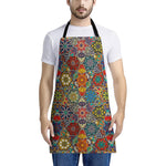 Mandala Star Bohemian Pattern Print Apron