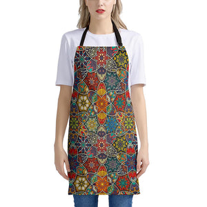 Mandala Star Bohemian Pattern Print Apron