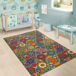 Mandala Star Bohemian Pattern Print Area Rug GearFrost