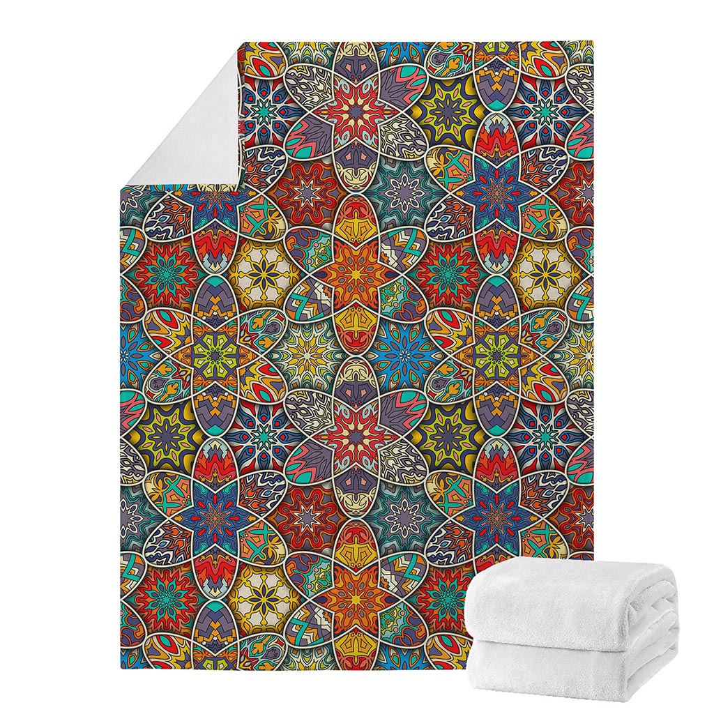 Mandala Star Bohemian Pattern Print Blanket