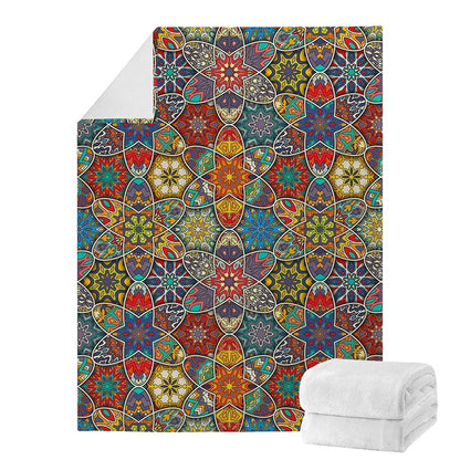 Mandala Star Bohemian Pattern Print Blanket