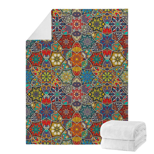 Mandala Star Bohemian Pattern Print Blanket