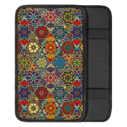 Mandala Star Bohemian Pattern Print Car Center Console Cover