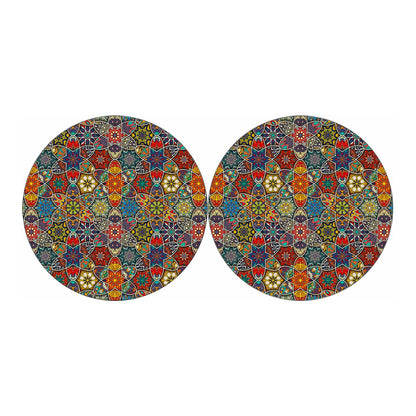 Mandala Star Bohemian Pattern Print Car Coasters