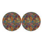 Mandala Star Bohemian Pattern Print Car Coasters