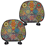 Mandala Star Bohemian Pattern Print Car Headrest Covers
