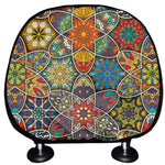 Mandala Star Bohemian Pattern Print Car Headrest Covers