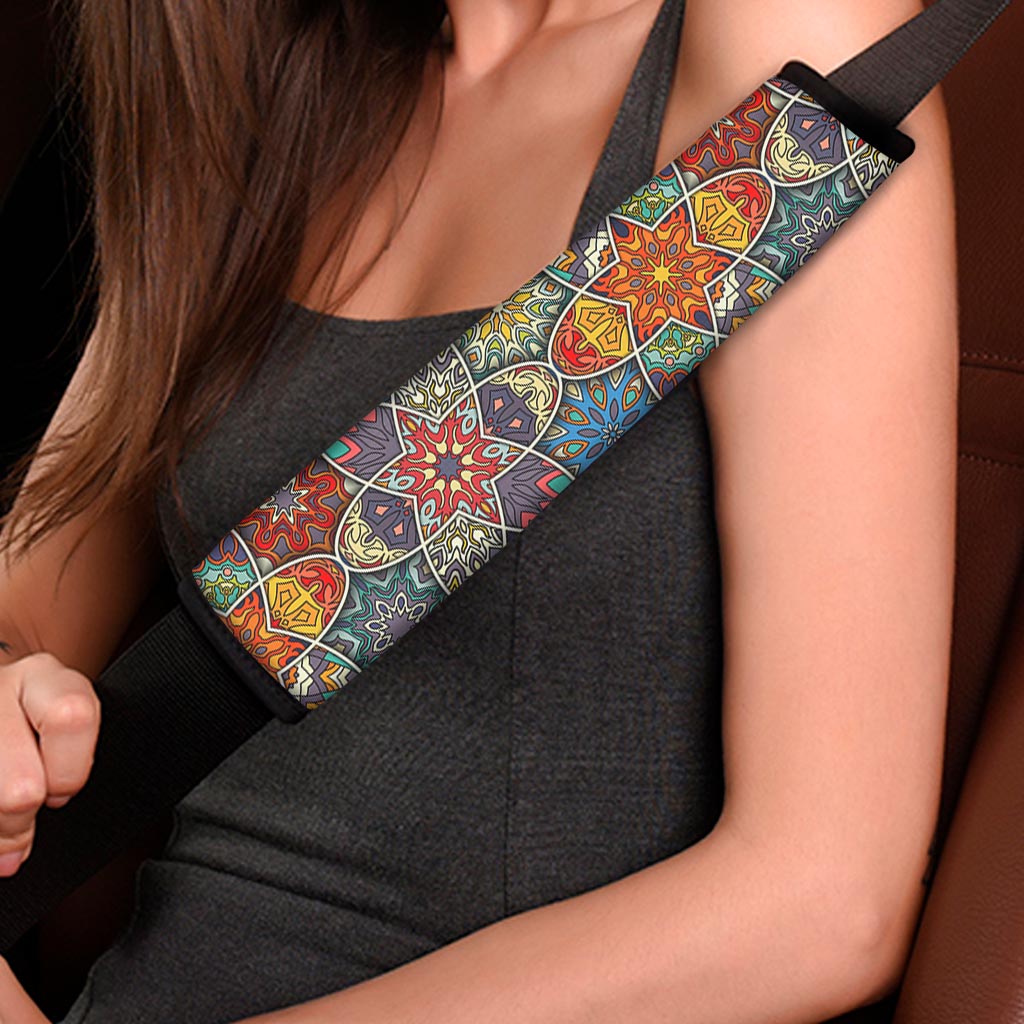 Mandala Star Bohemian Pattern Print Car Seat Belt Covers