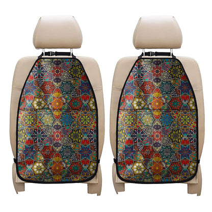 Mandala Star Bohemian Pattern Print Car Seat Organizers
