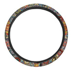 Mandala Star Bohemian Pattern Print Car Steering Wheel Cover