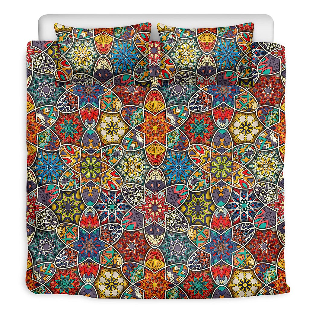 Mandala Star Bohemian Pattern Print Duvet Cover Bedding Set