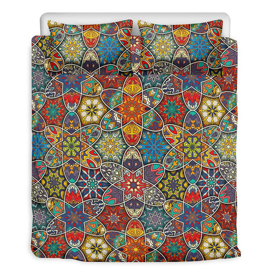 Mandala Star Bohemian Pattern Print Duvet Cover Bedding Set