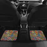 Mandala Star Bohemian Pattern Print Front and Back Car Floor Mats