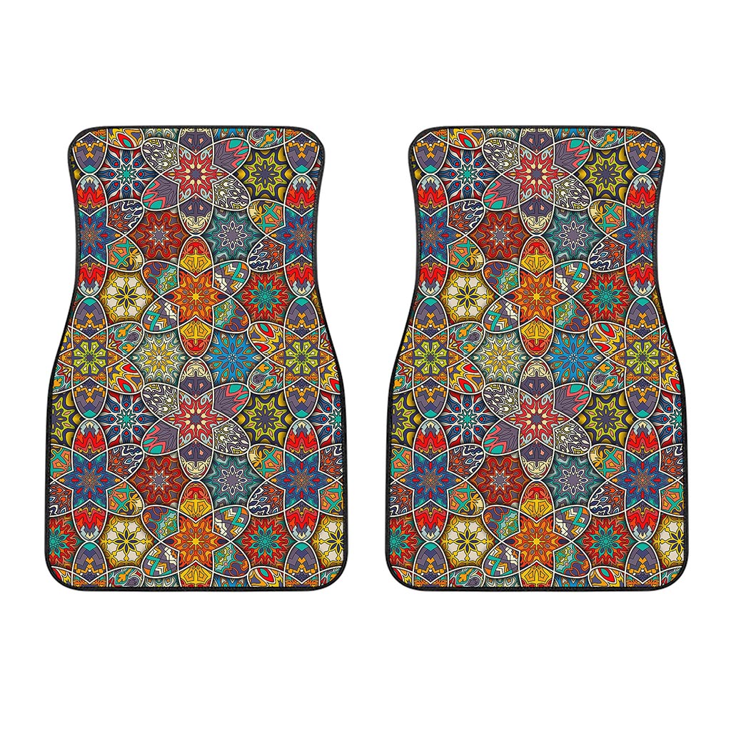 Mandala Star Bohemian Pattern Print Front Car Floor Mats