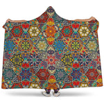 Mandala Star Bohemian Pattern Print Hooded Blanket