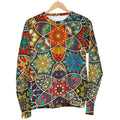 Mandala Star Bohemian Pattern Print Men's Crewneck Sweatshirt