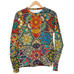 Mandala Star Bohemian Pattern Print Men's Crewneck Sweatshirt GearFrost