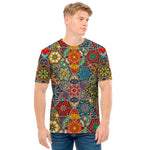 Mandala Star Bohemian Pattern Print Men's T-Shirt
