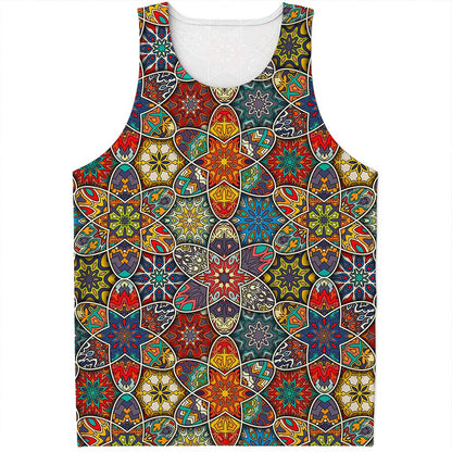 Mandala Star Bohemian Pattern Print Men's Tank Top