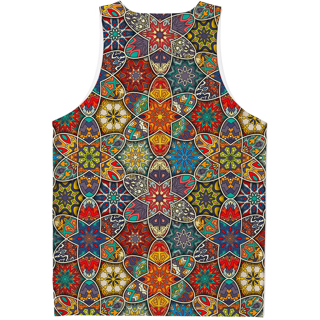 Mandala Star Bohemian Pattern Print Men's Tank Top