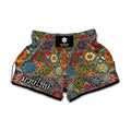 Mandala Star Bohemian Pattern Print Muay Thai Boxing Shorts