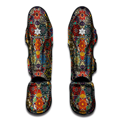 Mandala Star Bohemian Pattern Print Muay Thai Shin Guard