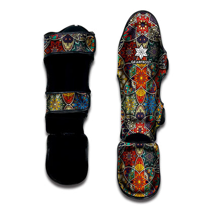 Mandala Star Bohemian Pattern Print Muay Thai Shin Guard