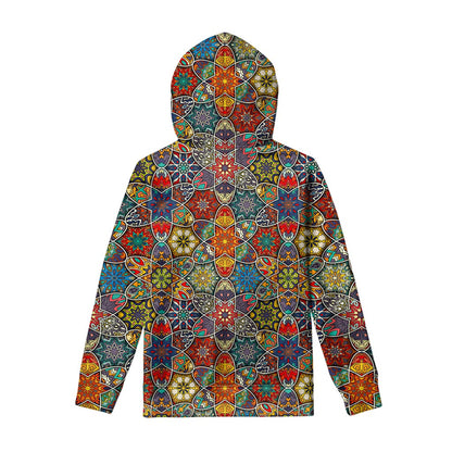Mandala Star Bohemian Pattern Print Pullover Hoodie